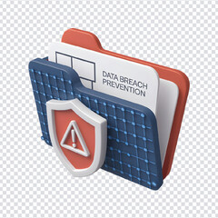 3D Secure Folder with Data Breach Prevention Document