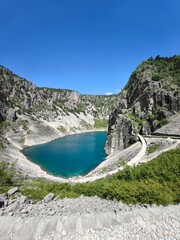 lake in the mountains, Imotski lake, Croatia