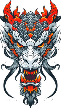 Dragon head illustration
