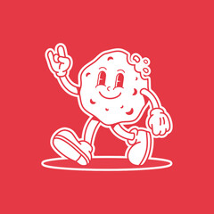 Mascot cartoon cookie vector illustration