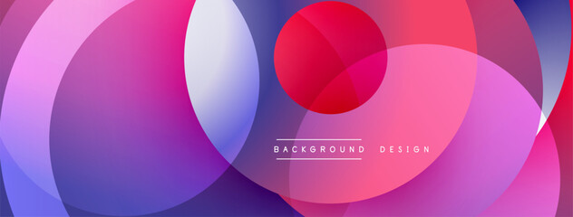 Abstract vibrant circles overlap creating dynamic colorful background. Modern design features gradients, smooth transitions, visual appeal.