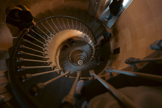 Stairs of phare des Baleine in &icirc;le de R&eacute;