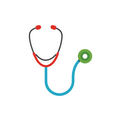 Vector art of Stethoscope isolated on white background, medical diagnostic tool