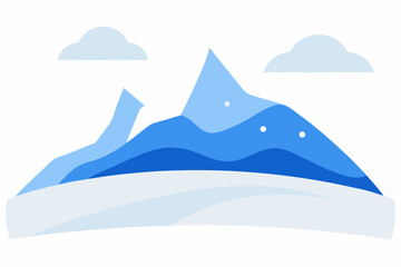 snowy hilltop with a panoramic view of a quiet 