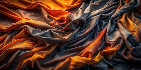 Obraz premium Gray and Orange Fabric Texture Background - Abstract Photography, Textured Wallpaper, High-Resolution Image