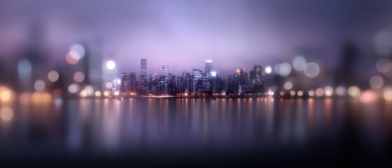 Fototapeta premium City skyline with festive fireworks at night