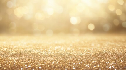 Glittering golden festivity background with sparkling bokeh lights