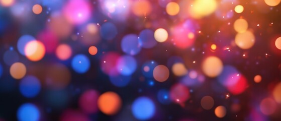 Colorful festive bokeh lights for celebrations and events