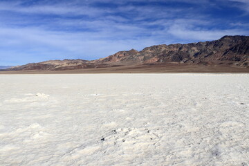 The Badwater Salt Flats at Death Valley National Park, California