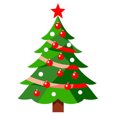christmas tree on white background