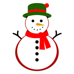 snowman with christmas tree