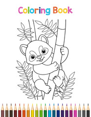 Adorable Animals Coloring Book Page for Kids