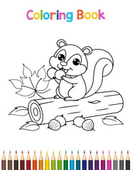 Adorable Animals Coloring Book Page for Kids
