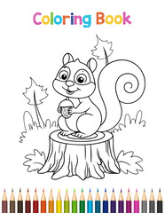 Adorable Animals Coloring Book Page for Kids