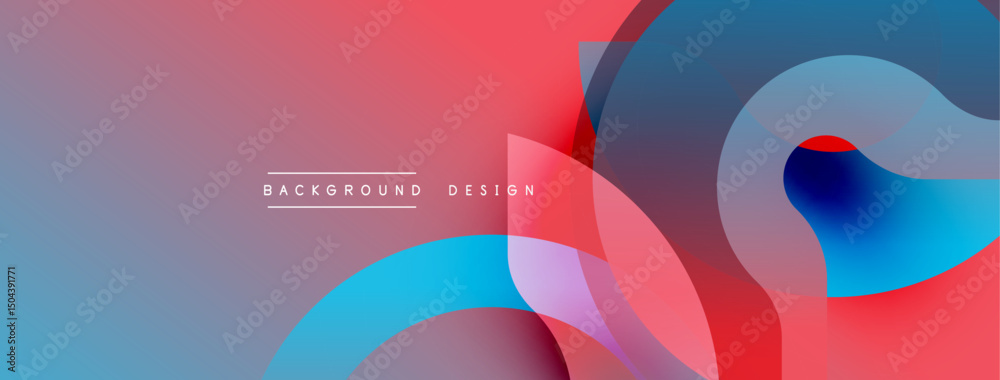 Poster abstract fluid shapes, vibrant colors blend. modern design, gradient background creates dynamic visu