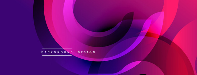 Abstract fluid shapes, vibrant purple, pink hues. Modern design, dynamic composition, smooth gradients create visual interest.