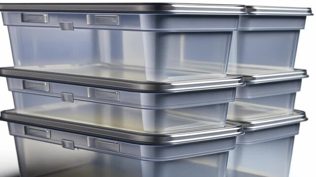 This video showcases transparent storage bins ideal for organization. Suitable for home or office use, these bins can enhance space and improve efficiency. Generative AI