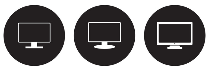 computer icons set. Electronic devices, technology, computers, mobile phones. Set of Device icon collection. Smartphone, tablet, laptop and desktop computer symbol. vector Illustration. eps 10