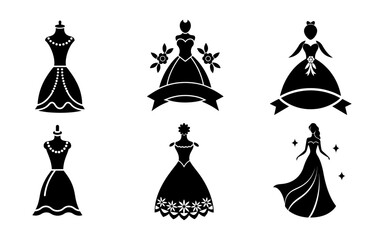 Vector Illustration of a Wedding Dress