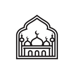 Obraz premium Mosque Logo design silhouette design vector 