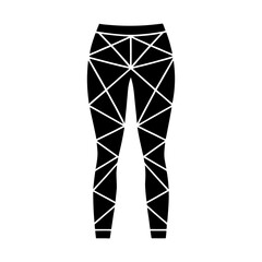 Obraz premium Geometric leggings with triangle pattern design silhouette