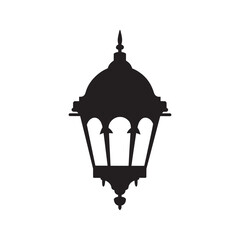 Traditional Islamic Hanging Lantern Silhouette