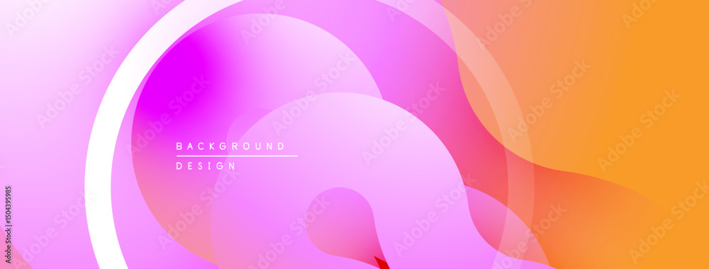 Poster Abstract fluid shapes, vibrant colors blend smoothly. Gradient design creates dynamic visual experience. Modern background texture.