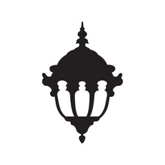 Traditional Islamic Hanging Lantern Silhouette