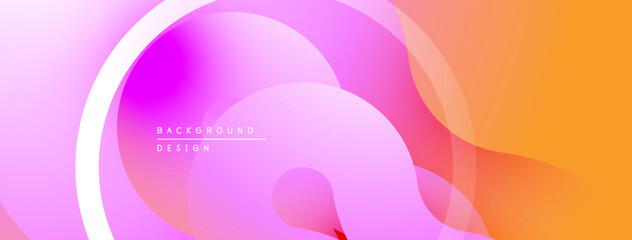 Abstract fluid shapes, vibrant colors blend smoothly. Gradient design creates dynamic visual experience. Modern background texture.