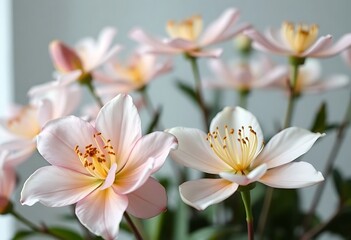 Fototapeta premium vase filled with pink and white flowers