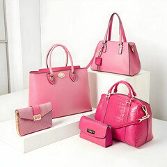 pink handbags