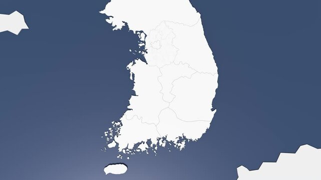3D map of korea