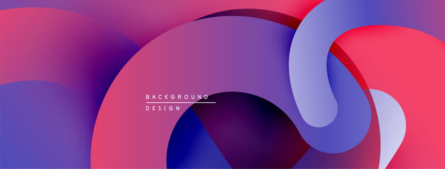 Obraz premium Abstract fluid shapes, vibrant colors blend. Modern design, smooth gradients create dynamic composition. Minimalist aesthetic.