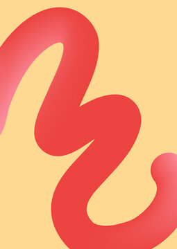 Bright Summer Abstract Poster. Dynamic Wavy Lines Design