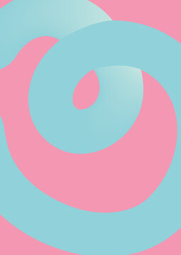 Minimalist Bold Wavy Lines Poster. Contemporary Abstract Art Layout