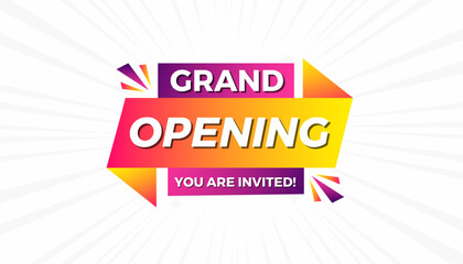 Grand opening sale banner. Grand opening sale banner template for social media, website, business, marketing, and advertising. Grand opening abstract vector design Illustration.