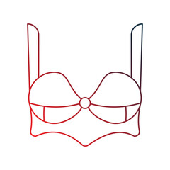 brassiere gradient outline icon with white background vector stock illustration