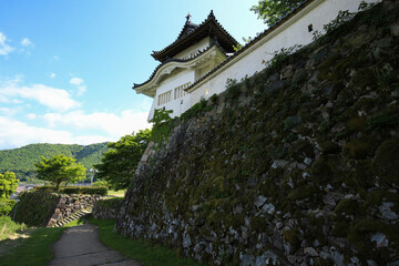 兵庫県勝岡市　出石城　遊歩道からの風景