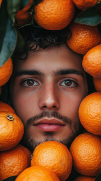 Naklejki Orange Immersion Portrait