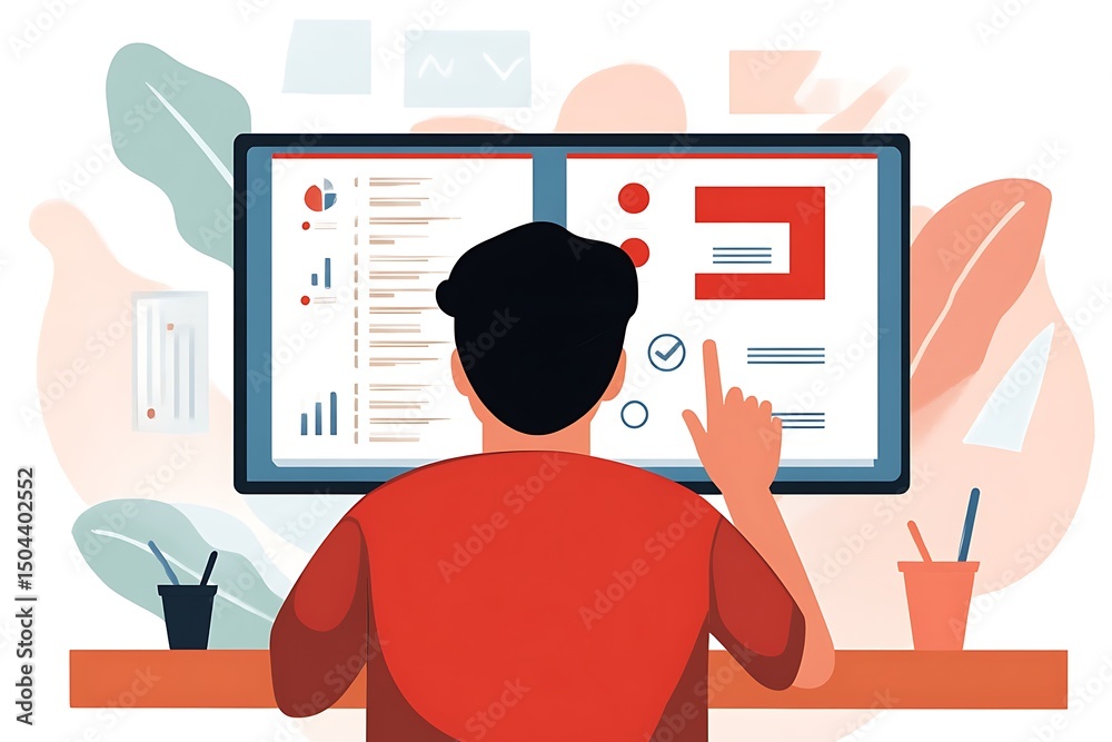 Wall mural enhancing productivity with innovative digital workspace solutions for modern software development