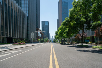 Obraz premium Financial Center Highway and Office Building, Chongqing, China