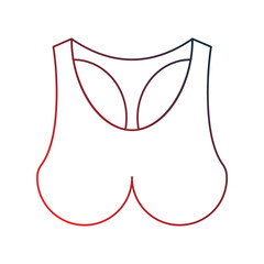 brassiere gradient outline icon with white background vector stock illustration