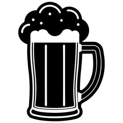 Beer-themed silhouette vector ideal for festive events, brewery signage, menu templates, and digital projects. Commercial use allowed.