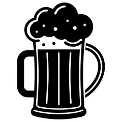 Create eye-catching ads, product labels, and social media posts with this beer mug silhouette vector. High-resolution and easy to work with.