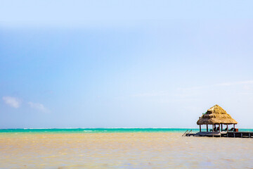 Palapa off the shore