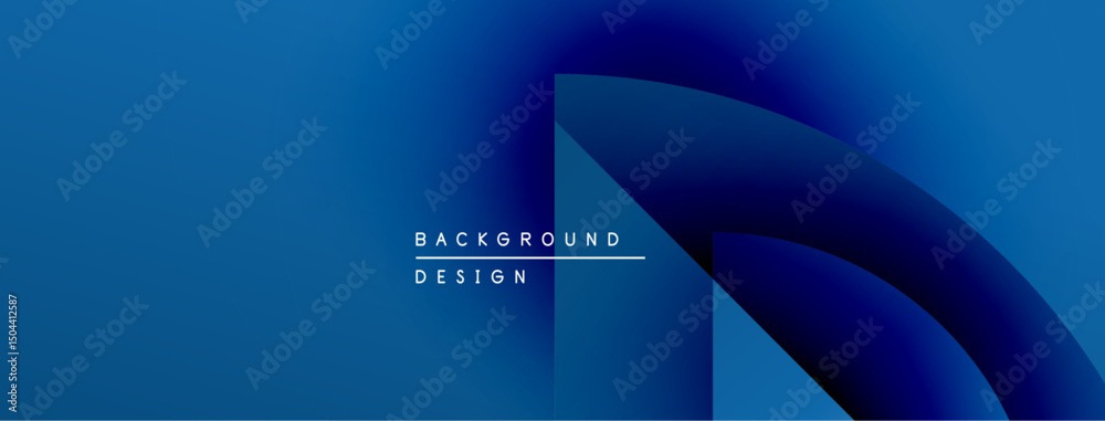 Aufkleber Abstract blue gradient background. Geometric shapes overlap creating modern design. Text reads background design. Simple, clean aesthetic.