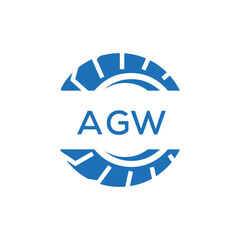AGW  Logo. Vector Graphic Branding Letter Element. White Background	