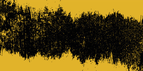 Abstract Yellow Frame Grunge Sport Design In Black Background