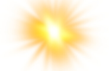 Obraz premium Transparent special lens flare effect cutout, sunflare effect, glowing sunlight or sun rays on transparent background
