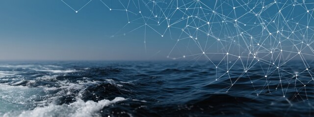 Ocean Waves with Network Lines